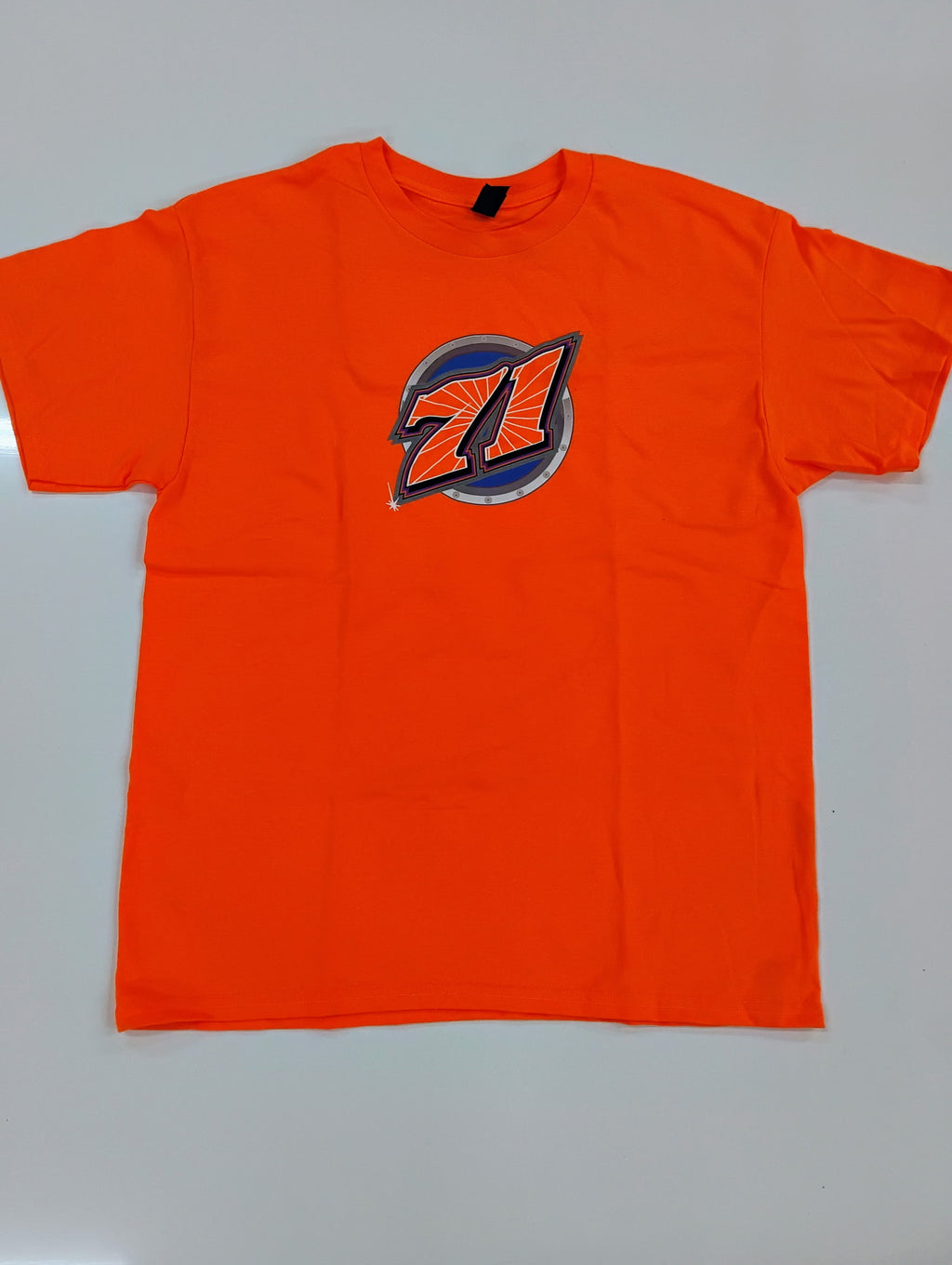 71 Round Logo Tee in Orange