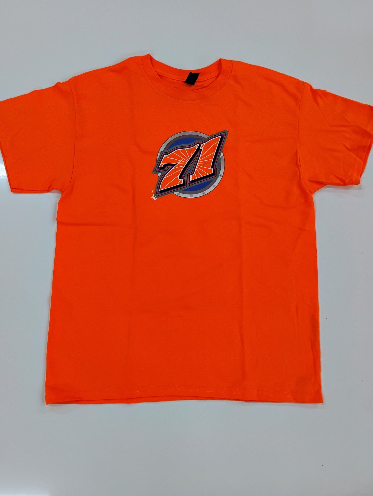 71 Round Logo Tee in Orange