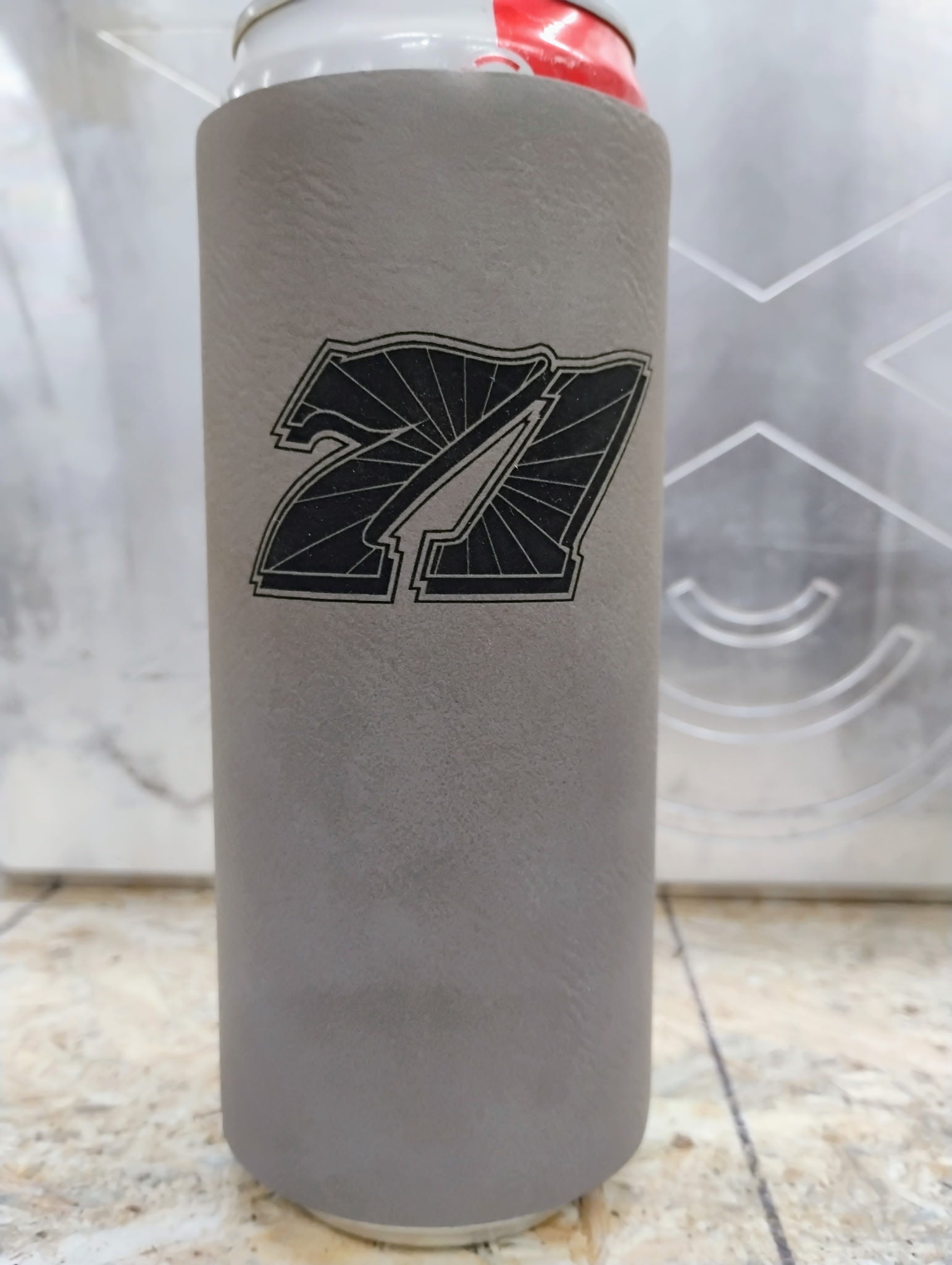 71 Leather Can Koozie in Standard or Slim